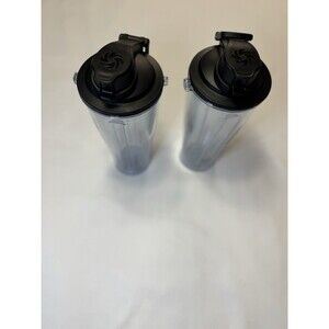 Lot of 2 VitaMix Travel To Go Personal Blending Cup 20 oz Tumbler w/Flip Top Lid